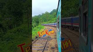 උඩරට මැනිකේ කලබලෙන් පල්ලම් බහිනවා | Upcountry Train Going Down Fastly. #travel #train #speed