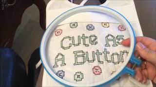 Demo/tutorial of how I stitch on a non cross stitch fabric