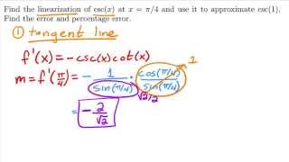 Derivative Applications - Linear Approximation 4