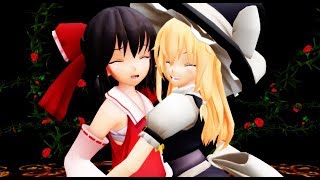 【東方MMD】　レイマリでBad Apple!!