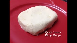 2 ingredient Mawa Recipe | Quick Instant Khoya Recipe