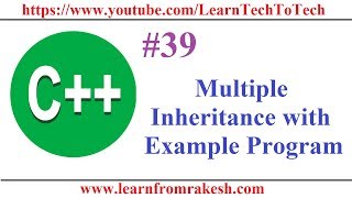 C Programming #39: Multiple Inheritance with Example Program