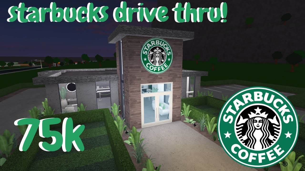 Building A STARBUCKS DRIVE-THRU IN BLOXBURG | Roblox - YouTube