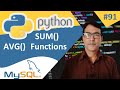 sum() and avg() function in Python MySQL | Python with MySQL | Python tutorial for beginners - 91