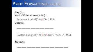 Print Formatting Part 5: printf() Flag - (JAVA)
