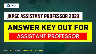 JKPSC Assistant Professor 2023 Answer Key Out | JKPSC 2023