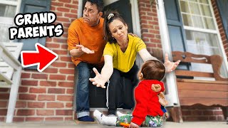 Leaving Our Baby ALONE At His Grandparents Doorstep!