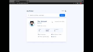 Front End React Project - Dev Finder (GitHub REST API)