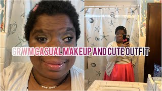 GRWM Casual Makeup and cute outfit