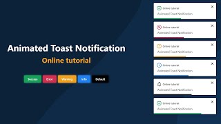 Animated Toast Notification with Progress Bar in HTML CSS & JavaScript