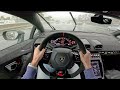 Rain Storm Commute in the Lamborghini Huracan Sterrato - Therapy Drive (POV Binaural Audio)