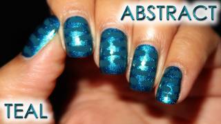 Abstract Teal Design | DIY Nail Art Tutorial | MSLP