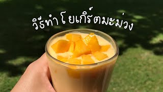 วิธีทำโยเกิร์ตมะม่วง | โยเกิร์ตมะม่วง | ไอเดียทำโยเกิร์ต | เมนูมะม่วง | สุขกับการกิน