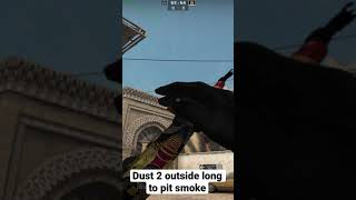 Dust 2 | outside long to pit smoke lineup #shorts #csgo