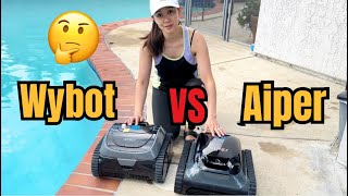 Wybot vs Aiper Robotic Pool Cleaner. Which is Better? Watch This in Action!