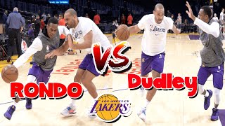 Lakers Rajon Rondo CHALLENGES Jared Dudley  1v1