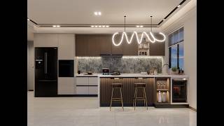 3D Modular Kitchen Design Walkthrough – Contact Now