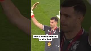 Villa park, standing ovation to emi Martinez for winning the 🌍 cup and golden gloves #shorts #fifa