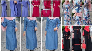Muslim outfit with hijab || eid collection 2023 || Muslim wear long frock || @Hellofashion1988