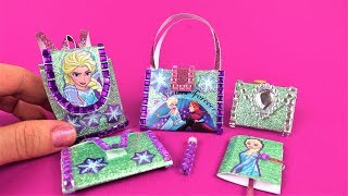 DIY Barbie Miniature Frozen Elsa School Supplies