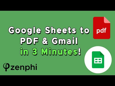 Automate Google Sheets to PDF & Send via Gmail in 3 Minutes | Zenphi for Google Workspace