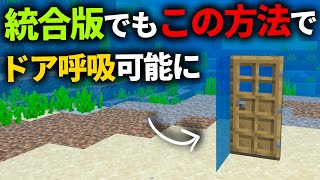 【マイクラ統合版】統合版でも水中でこの方法でドア呼吸を行うことができます【PE/PS4/Switch/Xbox/Win10】ver1.19