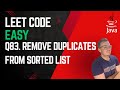 LeetCode 83. Remove Duplicates from Sorted List in Java