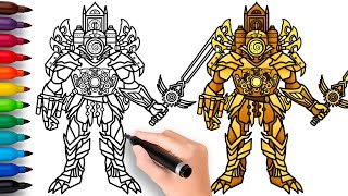 HOW TO DRAW UPGRADED CLOCKMAN TITAN | Skibidi Toilet Multiverse - Easy Step by S