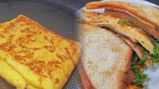 Delicious Chicken Sandwich And Egg Sandwich Combo! 三明治🍔🍳