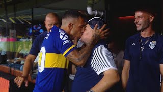 Carlos Tevez and Diego Maradona kiss - Boca Juniors vs Gimnasia 08.03.2020