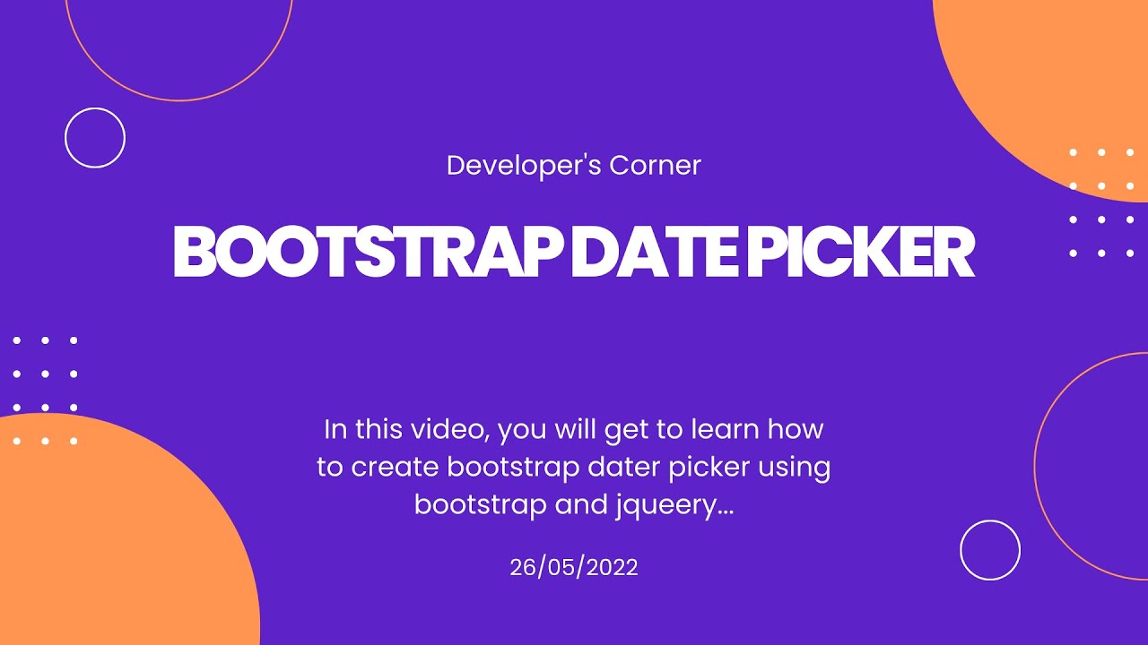 How To Use The Bootstrap Datepicker Plugin In Jquery Youtube