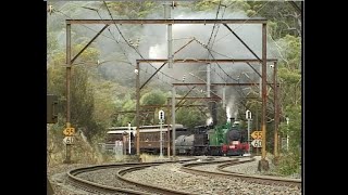 Australian steam locomotives 2705 \u0026 3112 - Cowan bank - November 2002