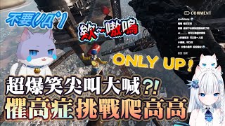 【Restia精華】超爆笑尖叫精華! 懼高症主播挑戰爬高高遊戲《Only Up!》被玩到一直大喊不要