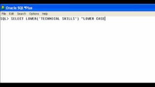 SQL Character Functions: LOWER