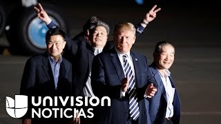 Trump recibe a los estadounidenses liberados en Corea del Norte y agradece a Kim Jong Un