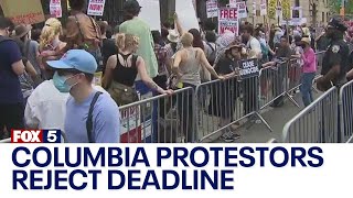 Pro-Palestine protesters defy Columbia University's deadline to disband camp or