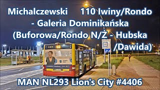 Michalczewski - MAN NL293 Lion's City #4406, linia 110