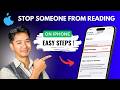 How To Stop Someone From Reading Text Messages On iPhone