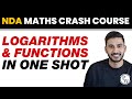 LOGARITHM AND FUNCTION in One Shot || NDA Maths Crash Course