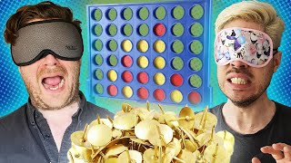 Connect 4 With BLINDFOLDS (And Thumbtacks) | House Rules