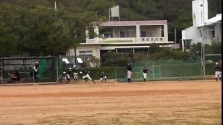 東風平中野球部　②　20170318　玉城戦　真之介　レフトへ のコピー