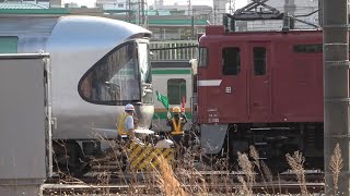 2022/03/05 【連結 出区 推進運転】 EF81 98 + E26系 カシオペア紀行 尾久車両センター | JR East: EF81 98 + E26 Series \