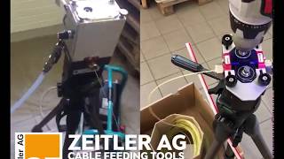 EZ.Speedy and EZ.Booster blowing fiber into microducts demonstration by Zeitler AG