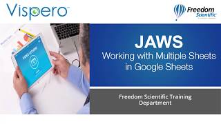 Working with Multiple Sheets in Google Sheets using JAWS