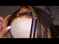 watch me slay this lace closure bob wig caramel swirl highlights step by step tutorial