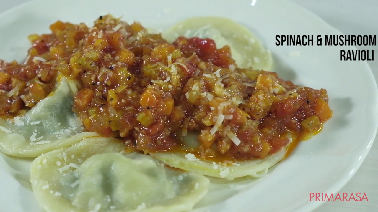 Spinach & Mushroom Ravioli - YouTube