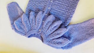 आसान तरीक़ा गले से शुरु होने वाली बेबी स्वेटर का । How to make a top down baby sweater(1-2 years)p-1