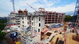 Montpellier - Timelapse de la construction des bureaux Odysseum | Ywood Business | Nexity