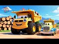 Police Car & Fire Truck Song | Vehicle Monster Trucks for Kids | Nursery Rhymes 🚗💨