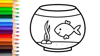 How To Draw Fish Jar 😀🫙😀 Step By Step Drawing Tutorials For Kids and Toddlers